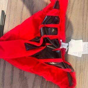 NWT Moschino Red and Black Bikini Bottom